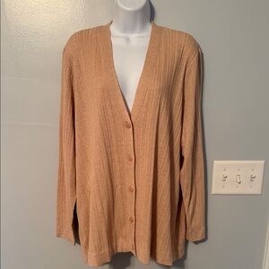 Chico's Pink Shimmer Cardigan Sweater